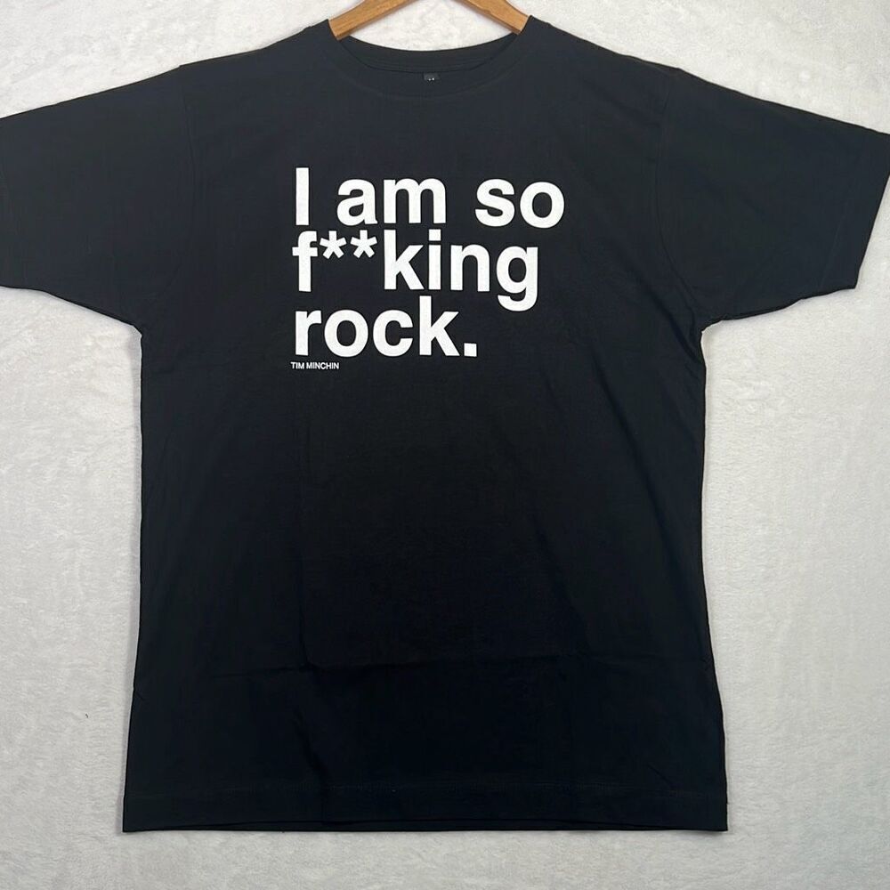 Tim Minchin concert release “I am so F**king rock”‎ Black T-shirt Men Medium New